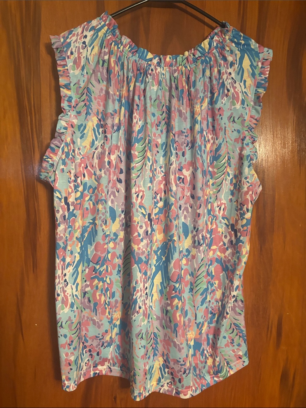 Chicsoul Floral Multicolor Ruffled-Sleeve Women's Top